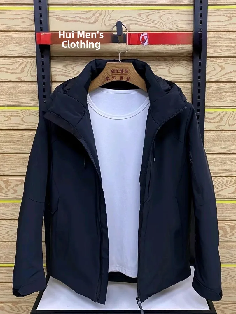 

Men's Winter Thickened Warm Hooded Cotton Jacket Coat New Arrival Comfortable Fashionable Business Casual All-Match Outerwear