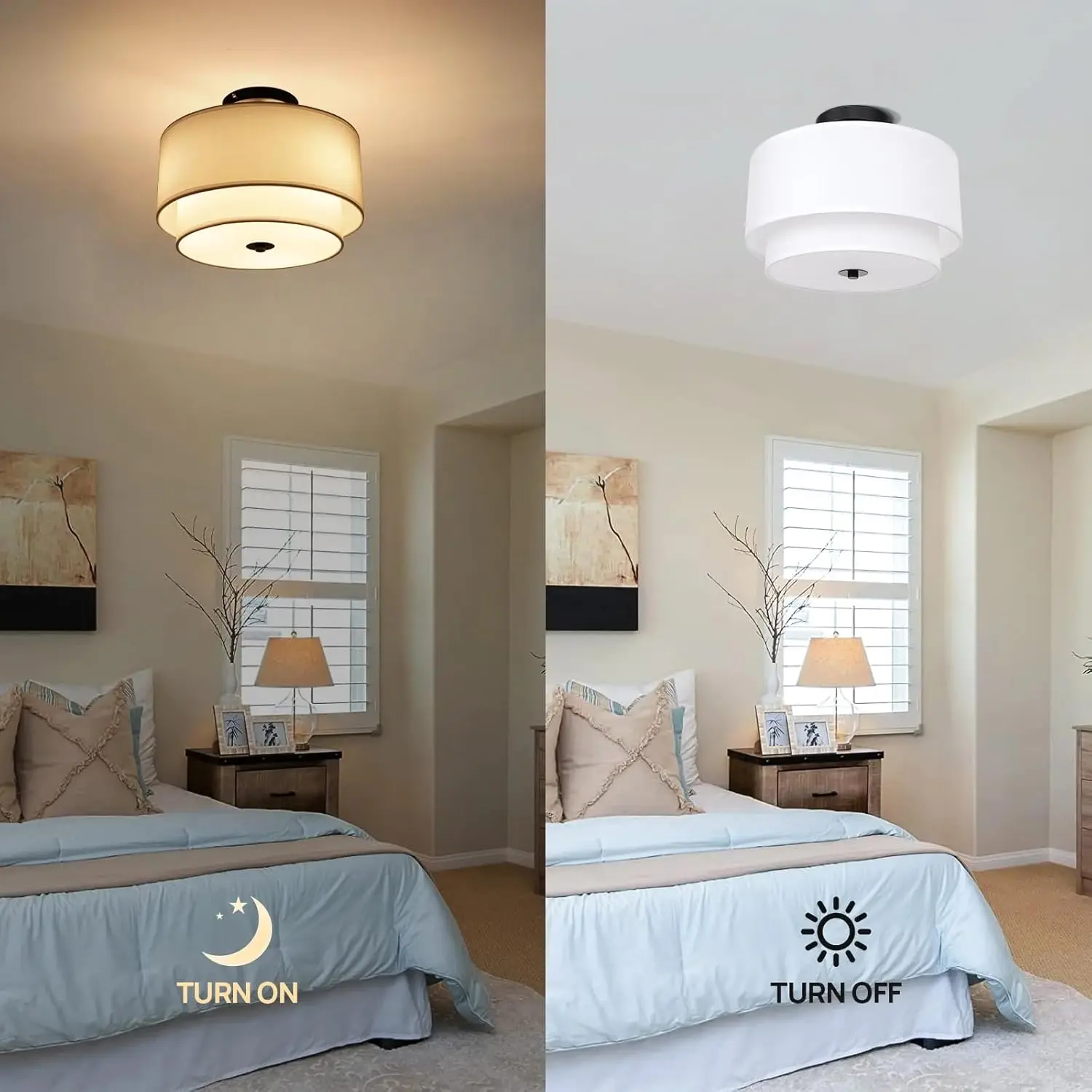 Flush Mount teto luz, Hallway Fixture, moderno dispositivo elétrico, branco