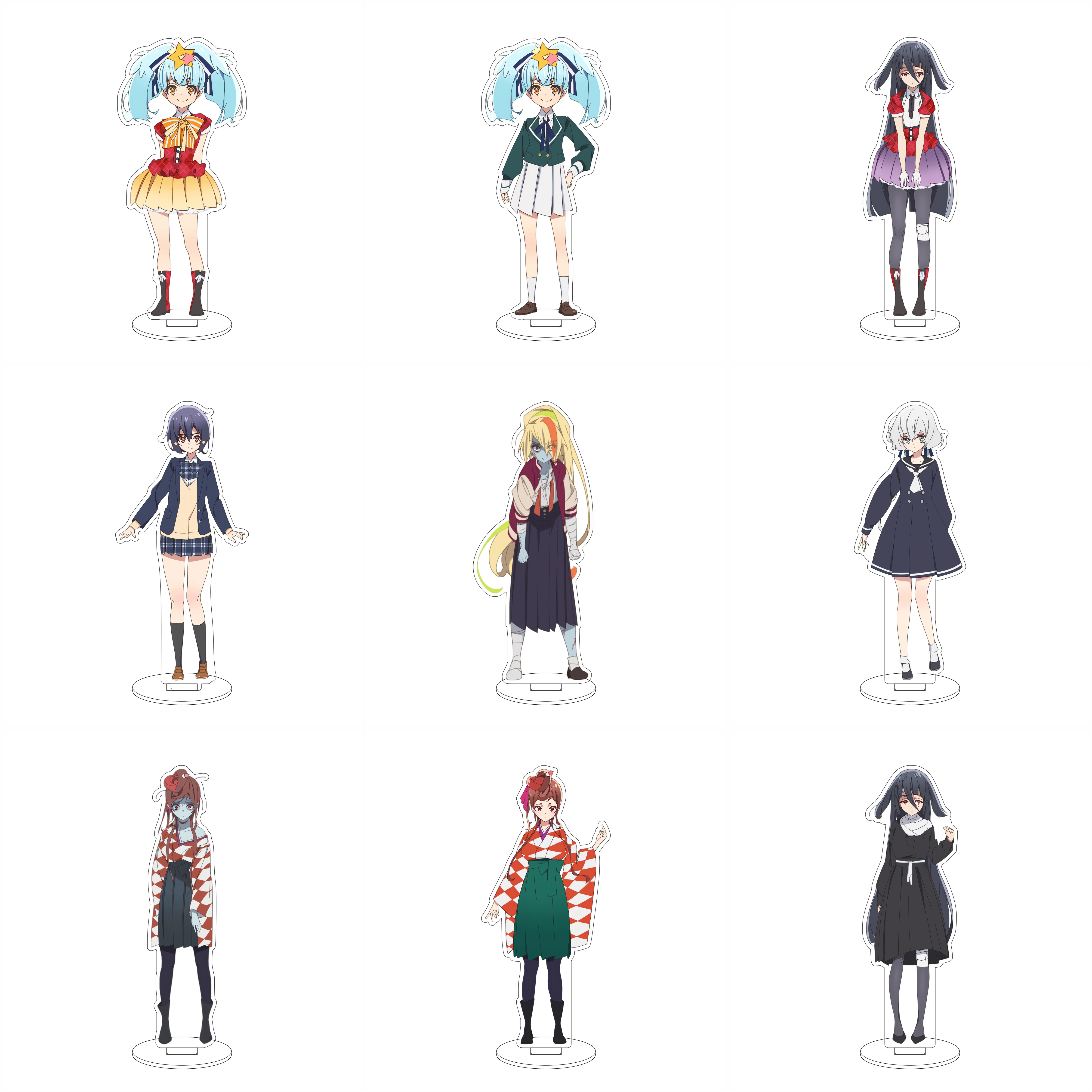 Anime ZOMBIE LAND SAGA Cosplay Acrylic Stand Ornaments Minamoto Sakura Nikaidou Saki Mizuno Ai Konno Junko Figure Stand Gifts