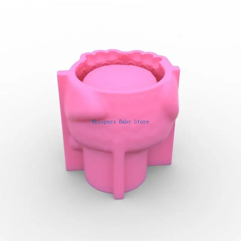 U90E OWL Bunga Pot Epoxy Resin Cetakan Pot Pot Holder Beton Cetakan Silikon