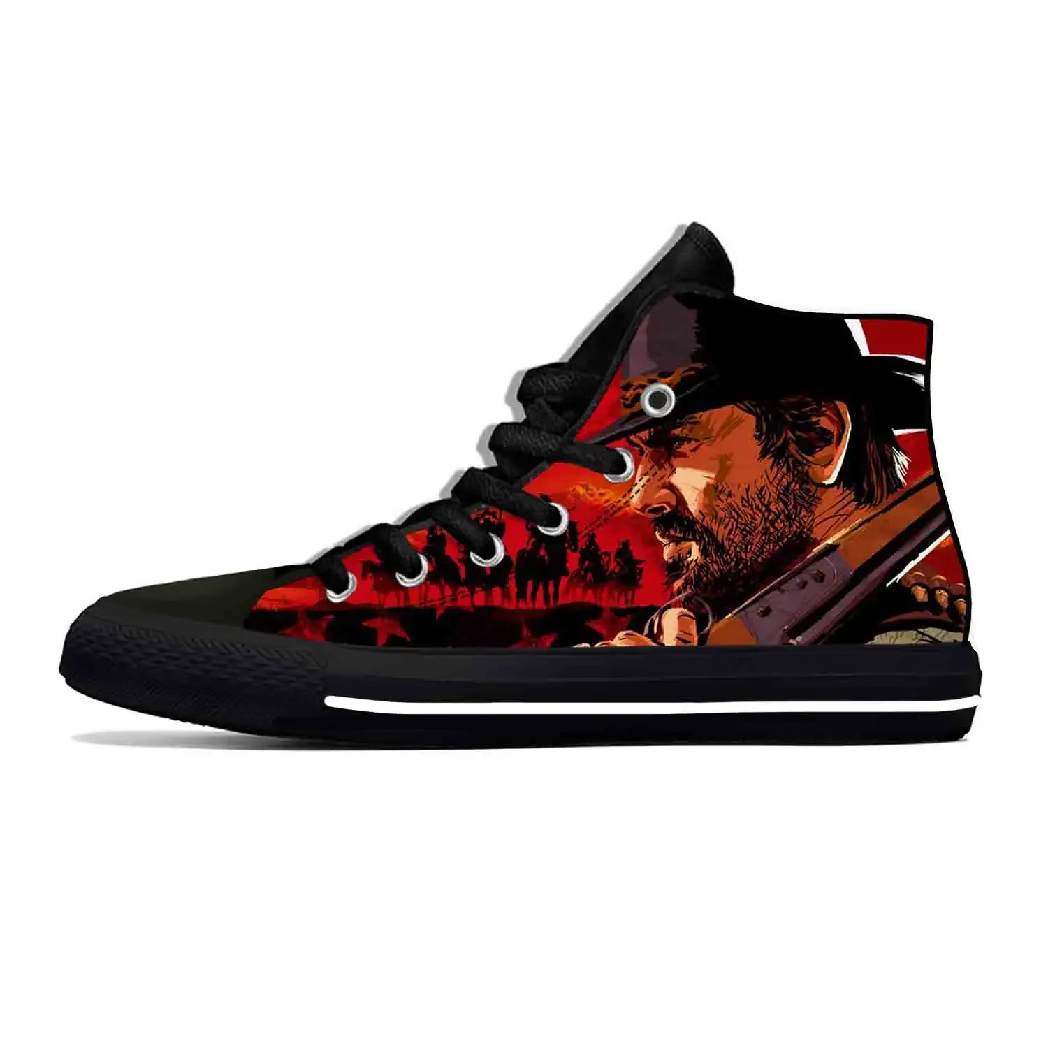 Red Dead Redemption RDR2 Anime Cartoon Comic Game Casual Cloth Shoes High Top Lightweight Breathable 3D Print Men Women Sneakers