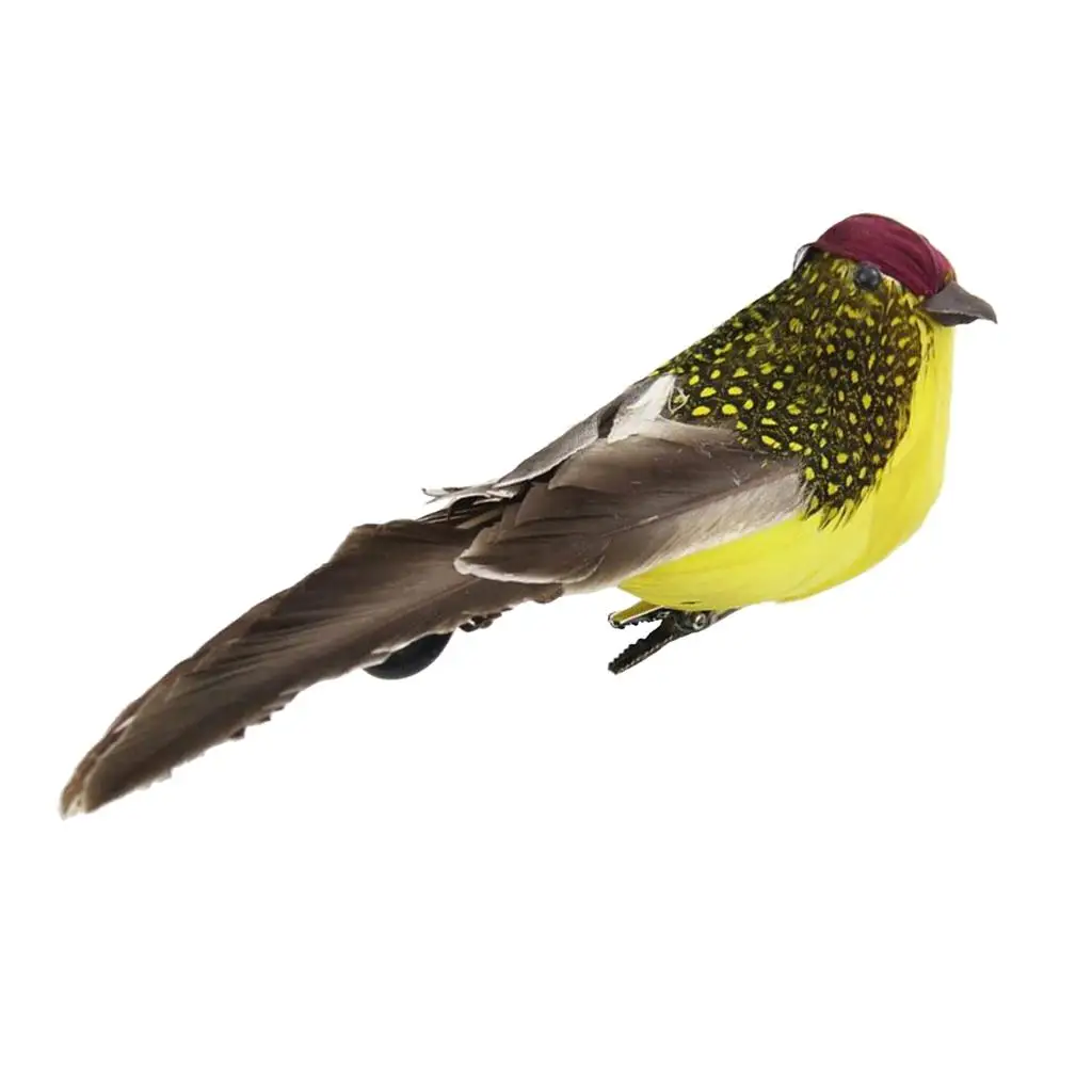 Garden Figurines Artificial Bird Colorful Feather Lawn Ornament Birds Decoration for Porch Yard Party Accessories