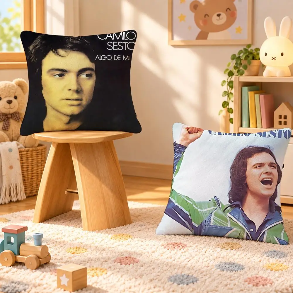 Singer Camilo Sesto Spanish Pop Icon Cushion Cover Personalized Decorative Living Room Home Sofa Bedroom Office Car Decor