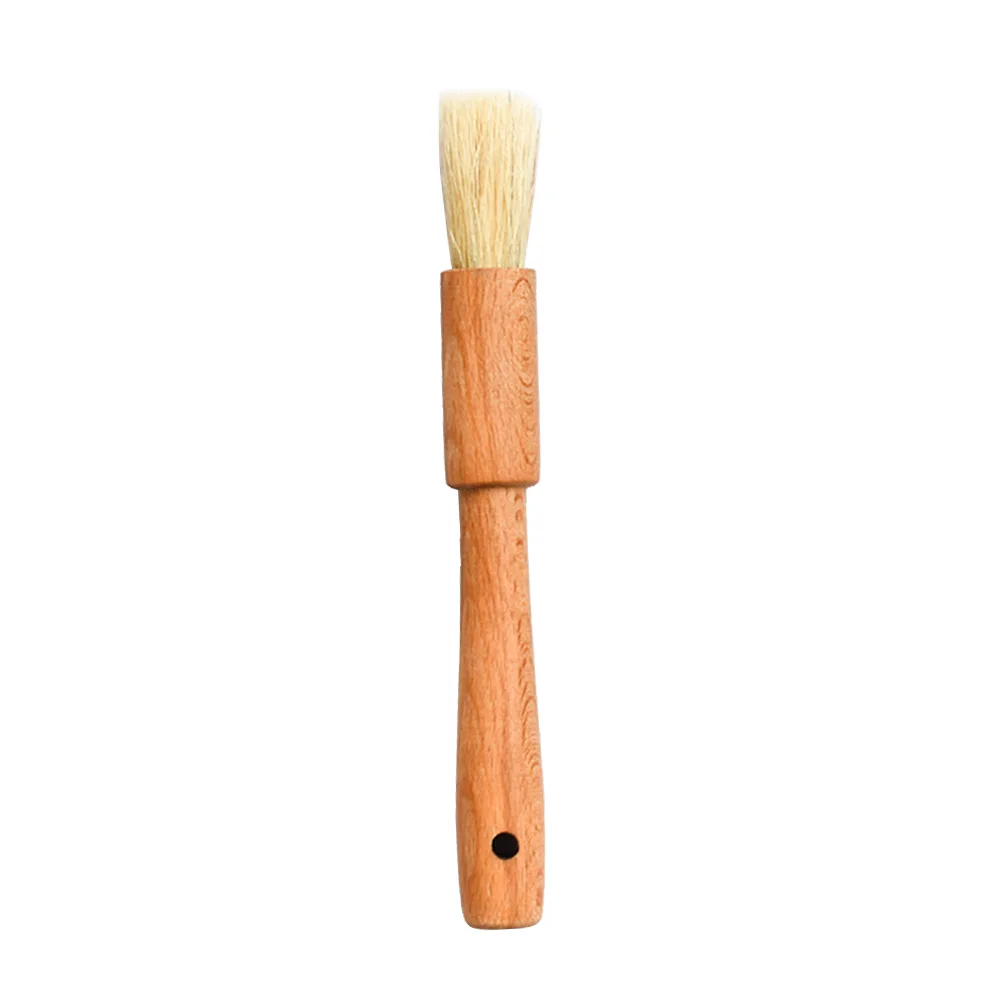 

Pastry Brush with Boar Bristles and Lacquered Hardwood Handle Basting BBQ Marinade Brush for Kitchen Cooking Baking