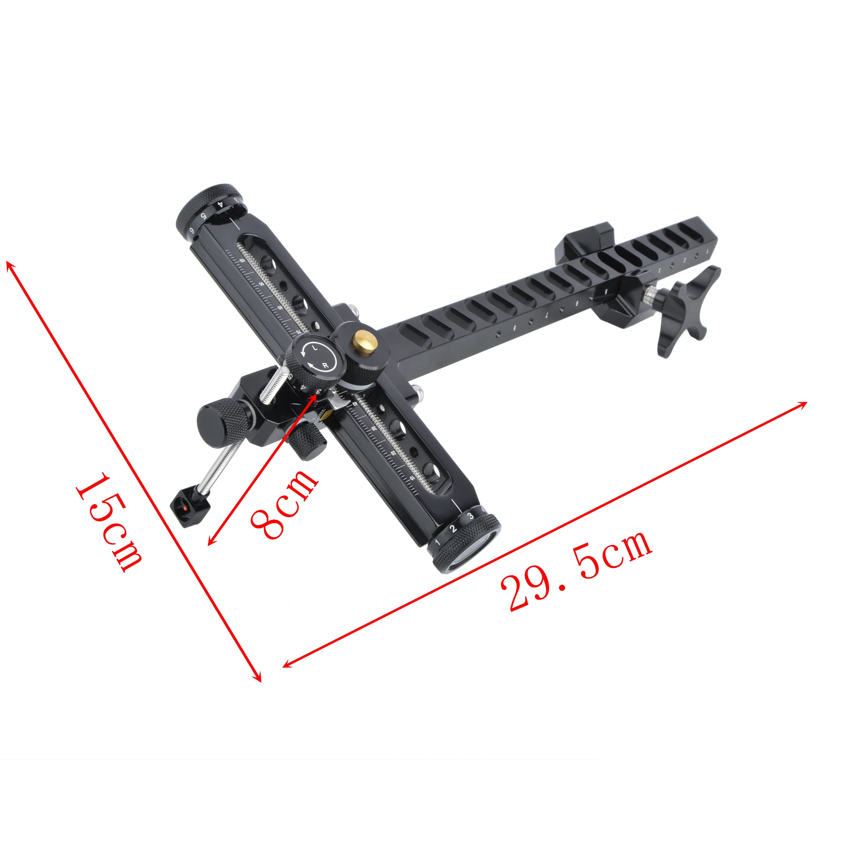 9" Recurve Bow Sight High Accuracy 1 Pin Adjustable Aluminum Alloy Archery Sight for Target Practice Hunting Shooting view 6