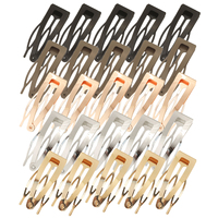 5pcs/Set Black Hair Clip Fashion Sliver Golden Hairpin Headwear Girls Simple Hair Accessories Side Clip Sk2 Hairpin