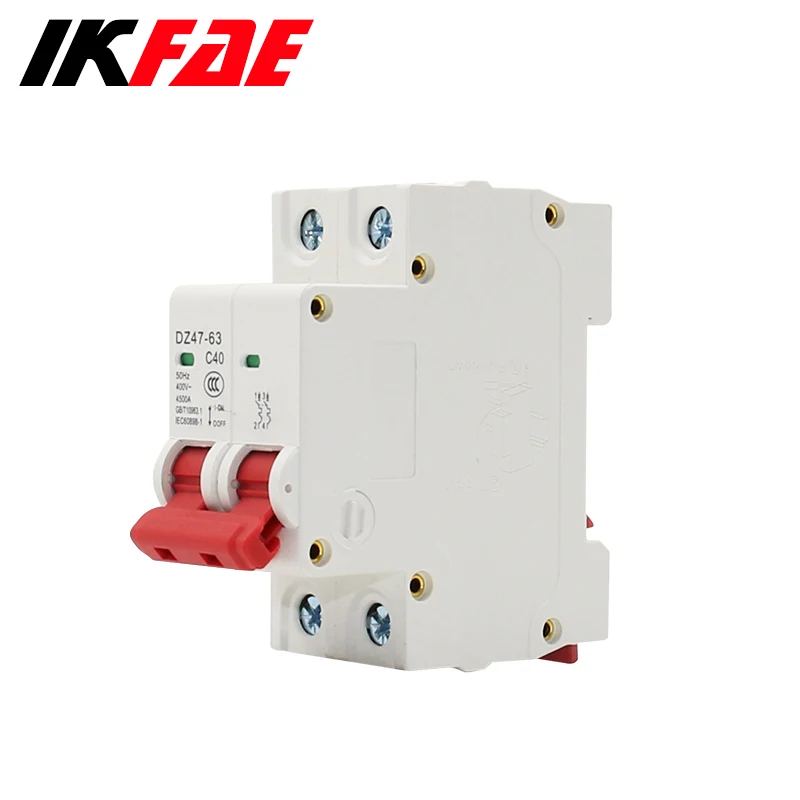 Din Rail Mini Circuit Breaker 1P 2P 3P 4P AC 400V MCB 6A 10A 16A 20A 25A 32A 40A 50A 63A   Household Circuit Air Switch DZ47-63