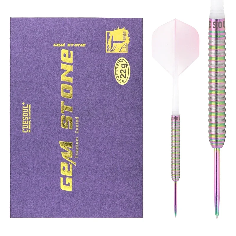 

CUESOUL PINK GEM Stone 22g Steel Tip 90% Tungsten Darts