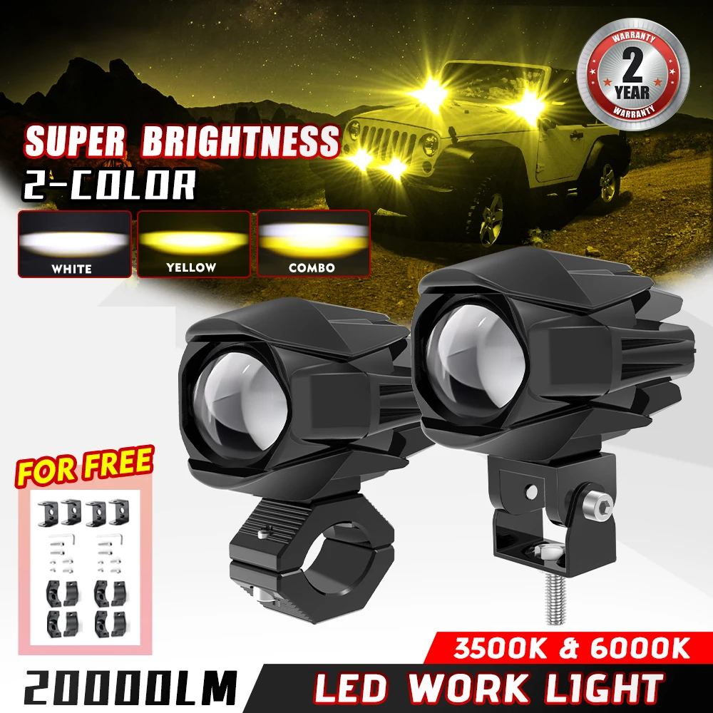 

3inch 80000LM Motorcycle Spotlight Car LED Work Light Bar Driving Lamp Extra Light for Offroad Tractor Truck 4x4 Auto Fog Lights