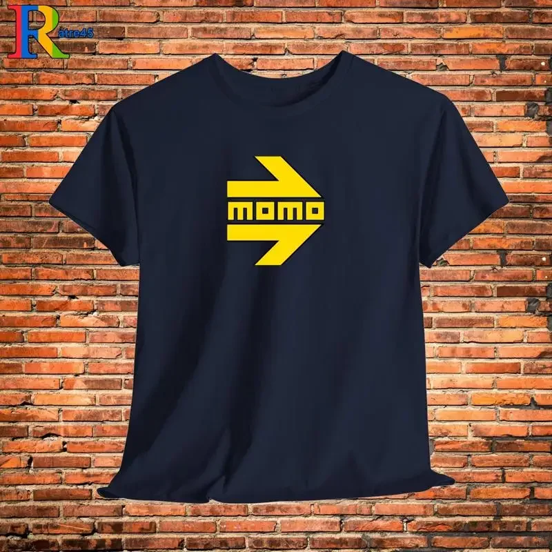Momo Italy Logo T Shirt Black Sport Grey White Navy Red Dark Choco S 5XL