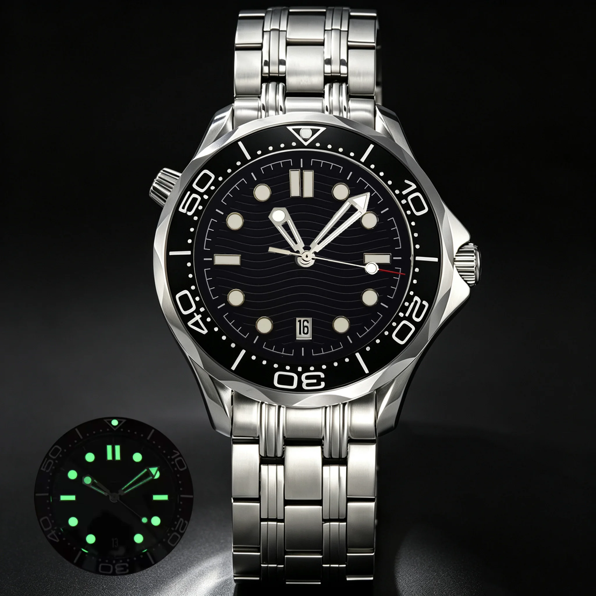 42mm 남성용 자동 기계식 시계 - NH35 무브먼트 - Stainless Bracelet Diver 리뷰 및 가격