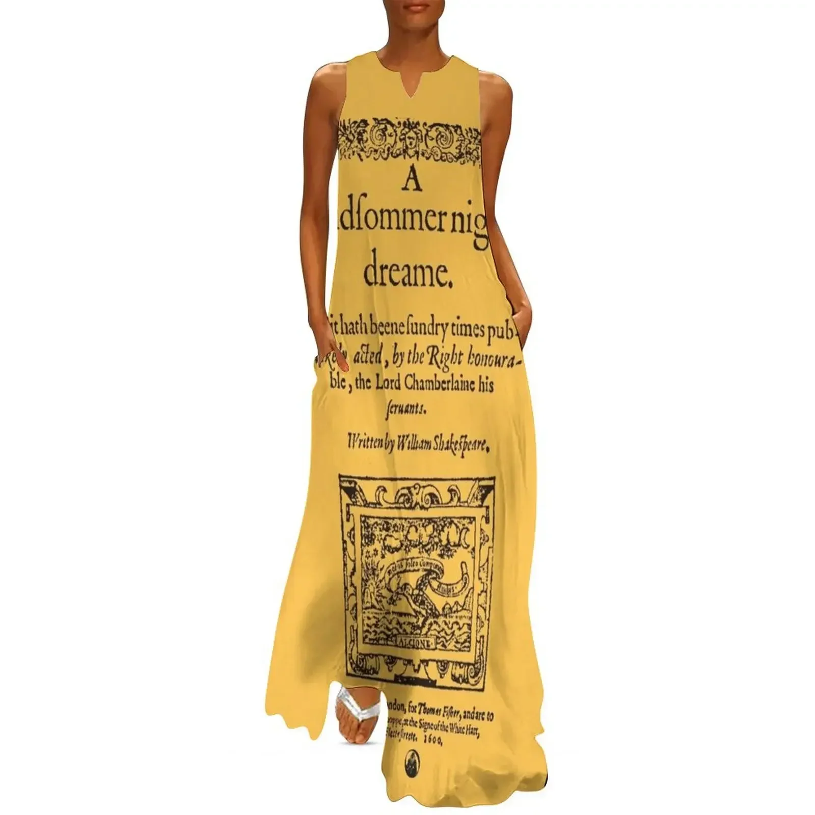 

Shakespeare A Midsummer Night's Dream Frontpiece - Simple Black Version Long Dress dresses for official occasions Dress