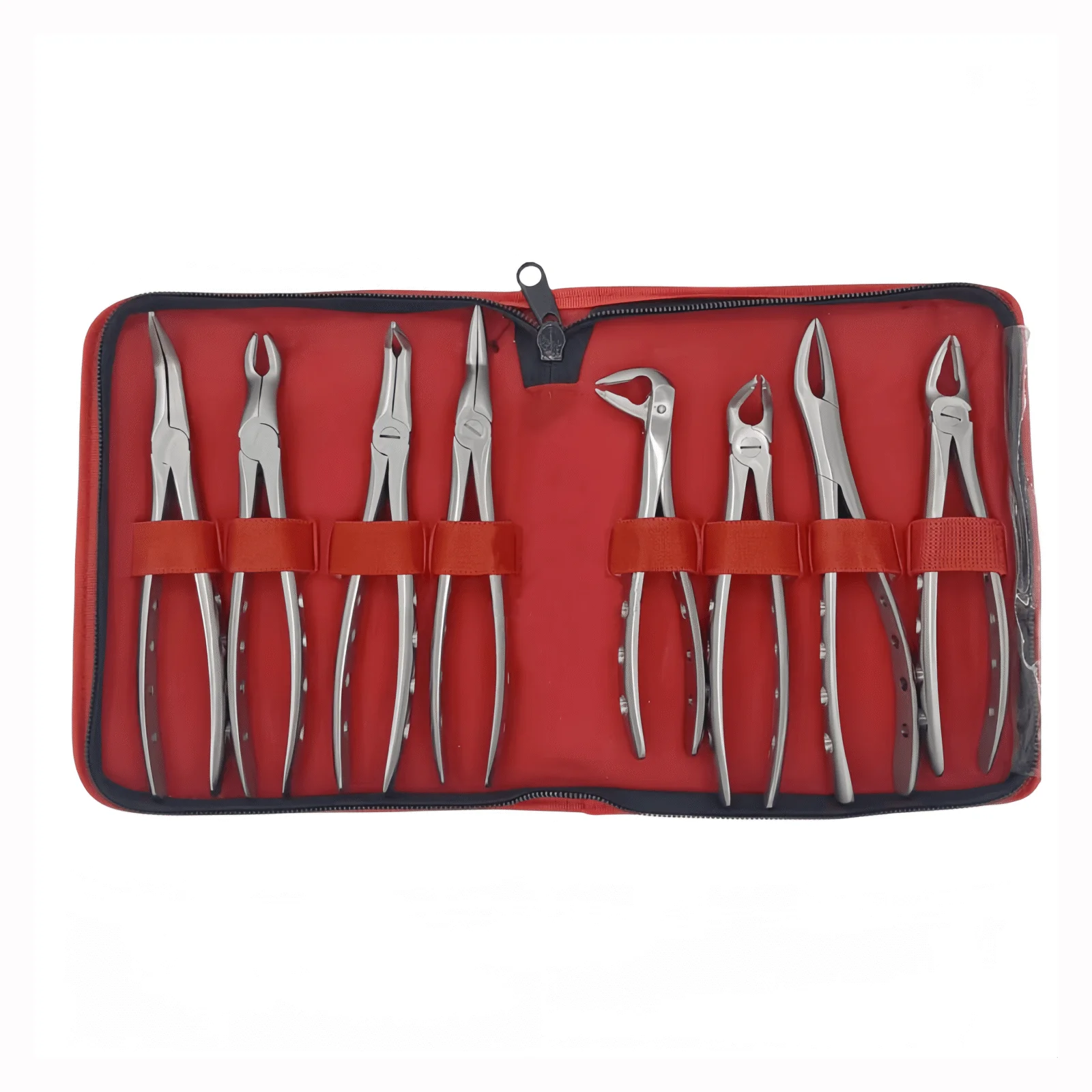 8pcs/set Dental Extraction Forceps Pliers kit Stainless Steel  Dental Elevator Tooth Extraction Forcep Pliers Kit for Adults