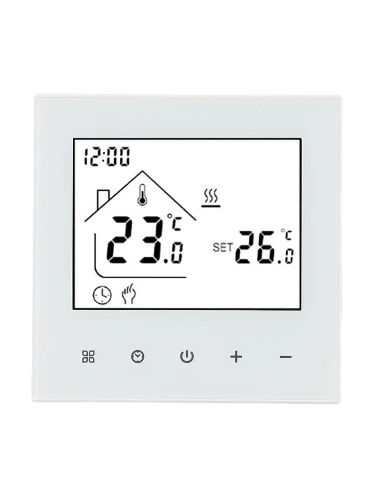 86*86mm Electric Thermostat Intuitive Display Heating Panel for child Lock Thermostat Intuitive Display Temperature Accuracy 0.5