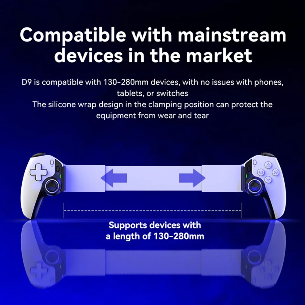 D9 Mobile Phone Stretching Game Controller Dual Hall Somatosensory Controller Wireless Bluetooth PC Tablet For Switch/PS3/PS4