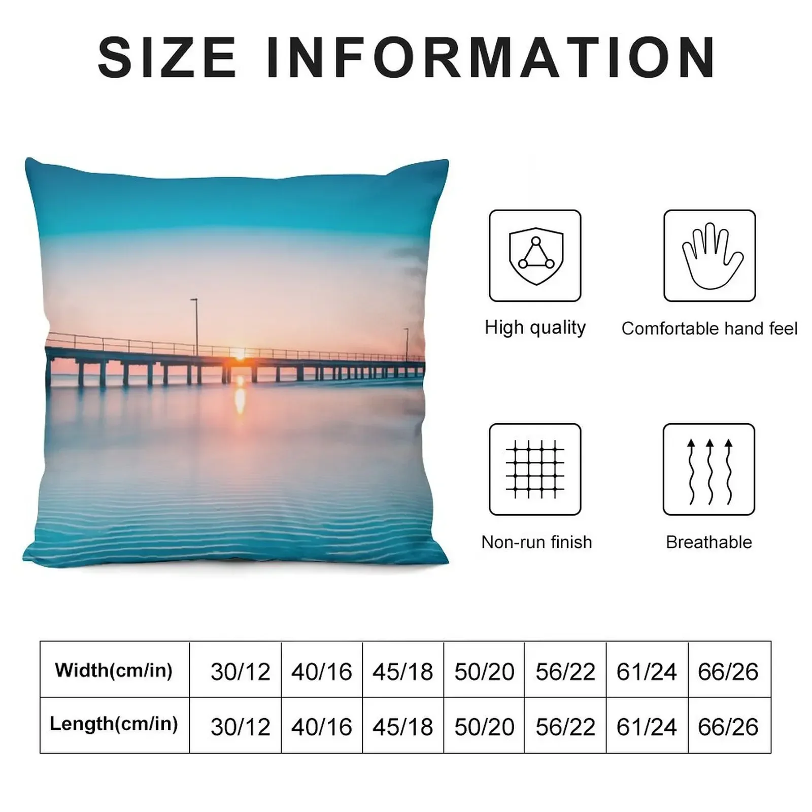 Fine Art Sunset at Rosebud Pier Throw Pillow New year Cushions For Sofa pillow