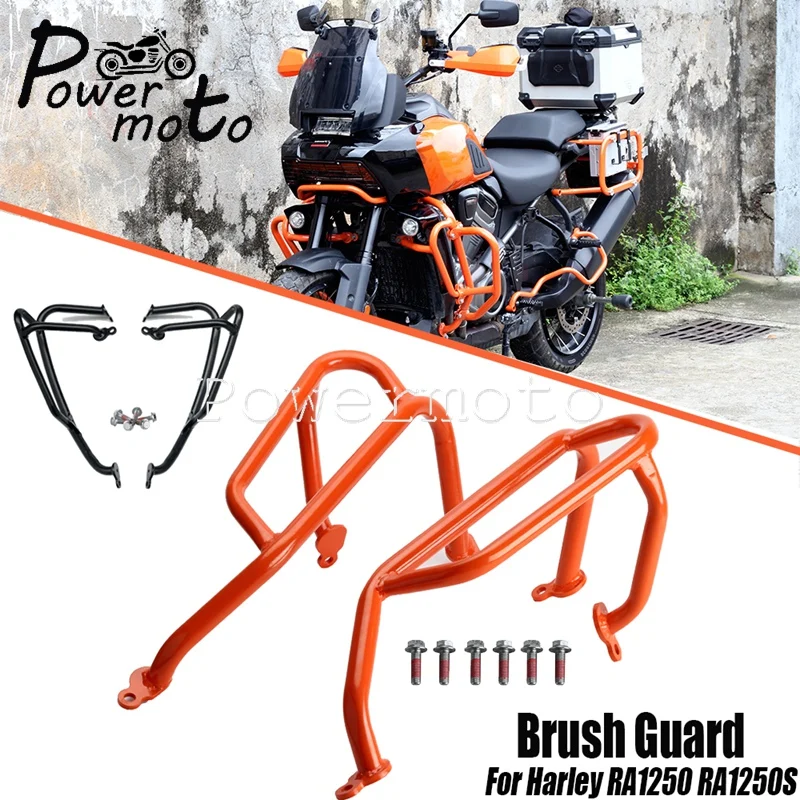 Motorcycle Brush Bumper Engine Guard Highway Crash Bar Protector For Harley-Davidson Pan America 1250 Special RA1250 S 2021-2024