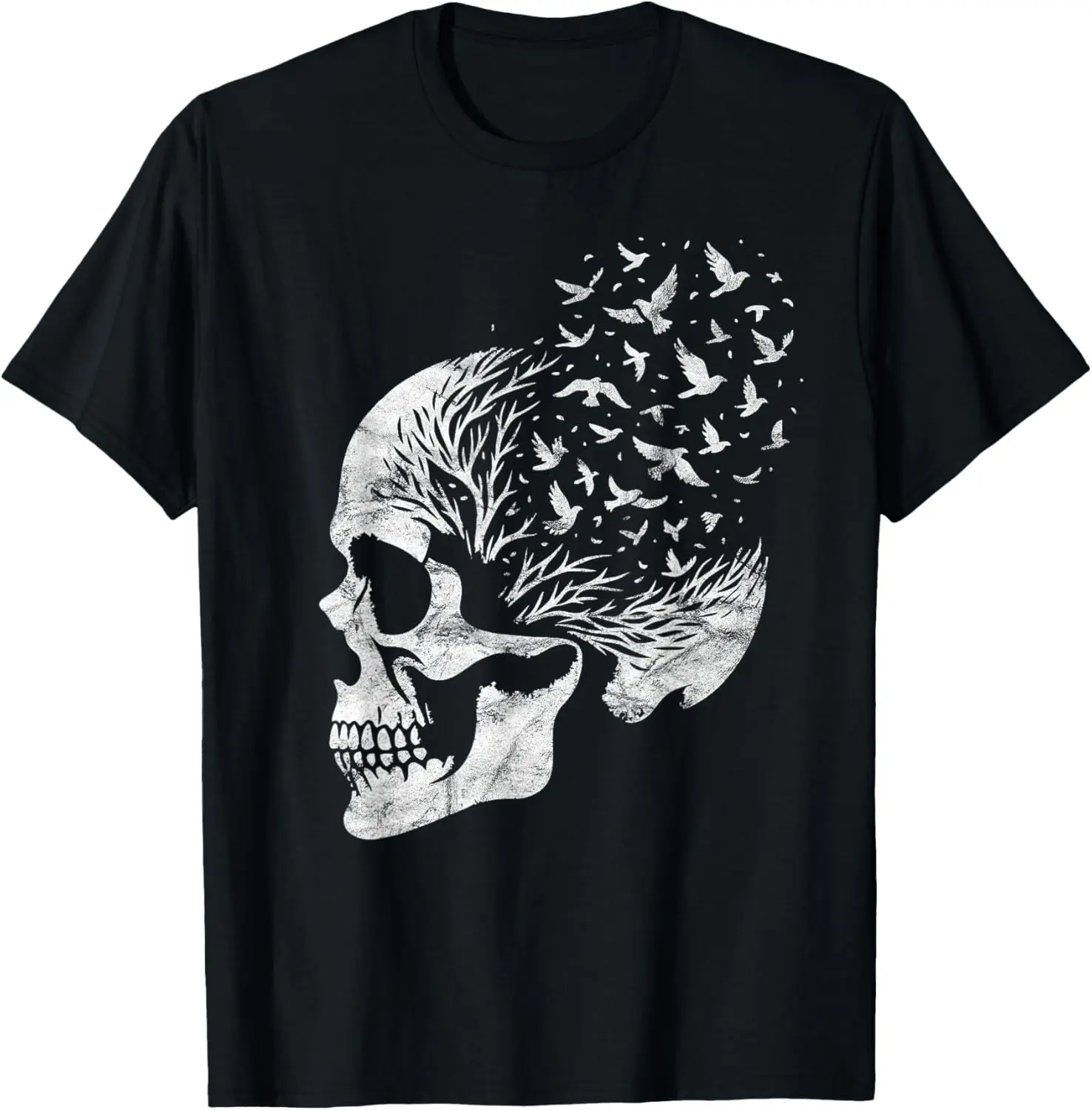 

Vintage Skull Graphic Halloween Grunge Emo Pastel Gothic T-Shirt