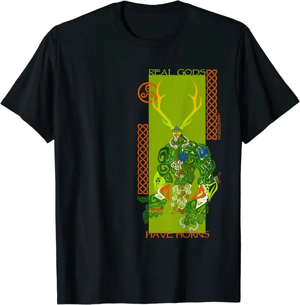 Cernunnos, Pagan  Horned God of Nature Tee T-Shirt  High Quality 100%Cotton Short Sleeve