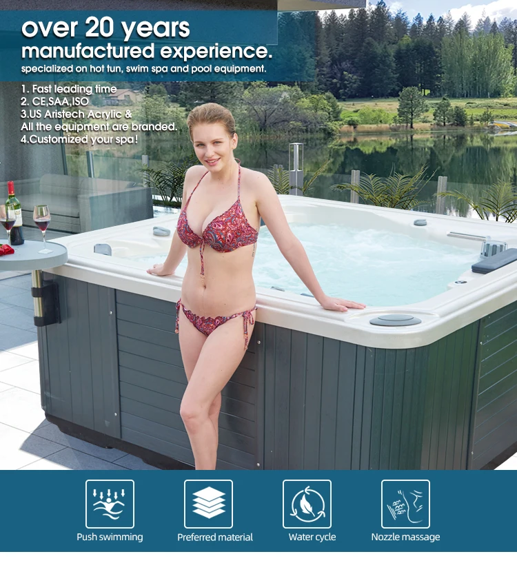 Imported Acrylic Spa Bathtub Outdoor Ice Bathtub for Home Use