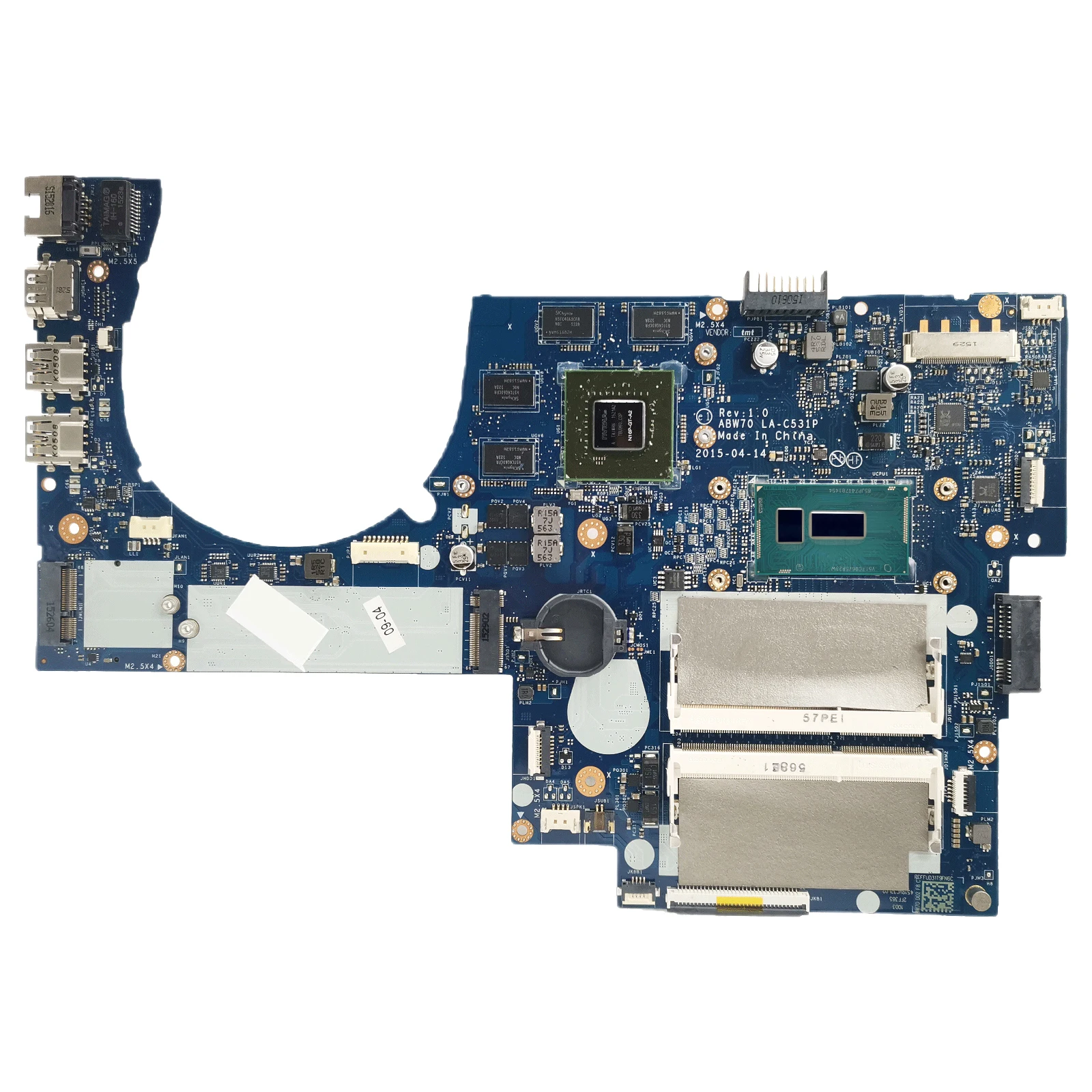 813681-601 Mainboard For HP Envy 17T-N M7-N Laptop Motherboard ABW70 LA-C531P CPU I7-5500U N16S-GT-B-A2 DDR3