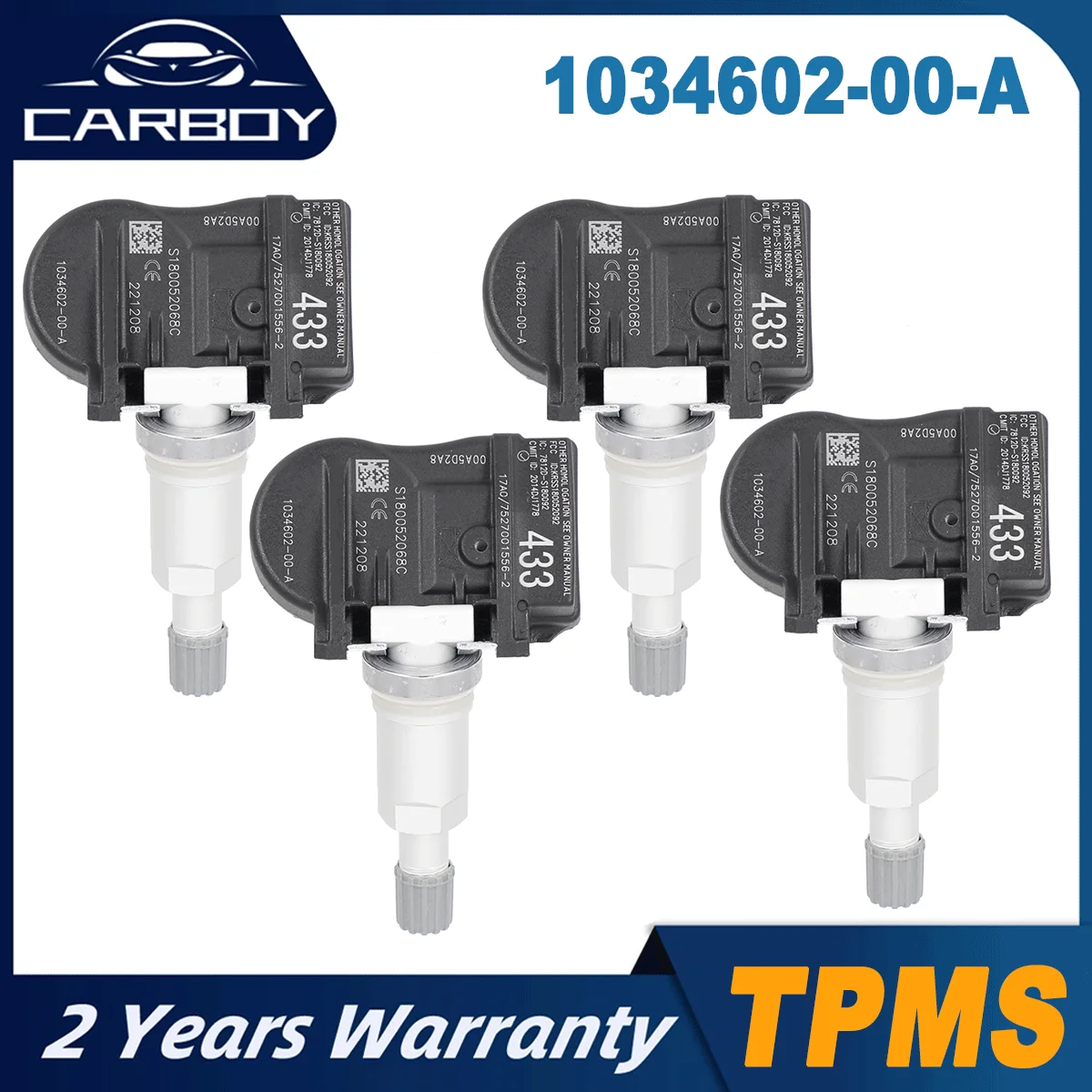 

TPMS Tire Pressure System For Karma Revero 2017 2021 Tesla Model 3 X Y S 2014~2023 1034602-00-A 103460200A S180052068C 433MHz