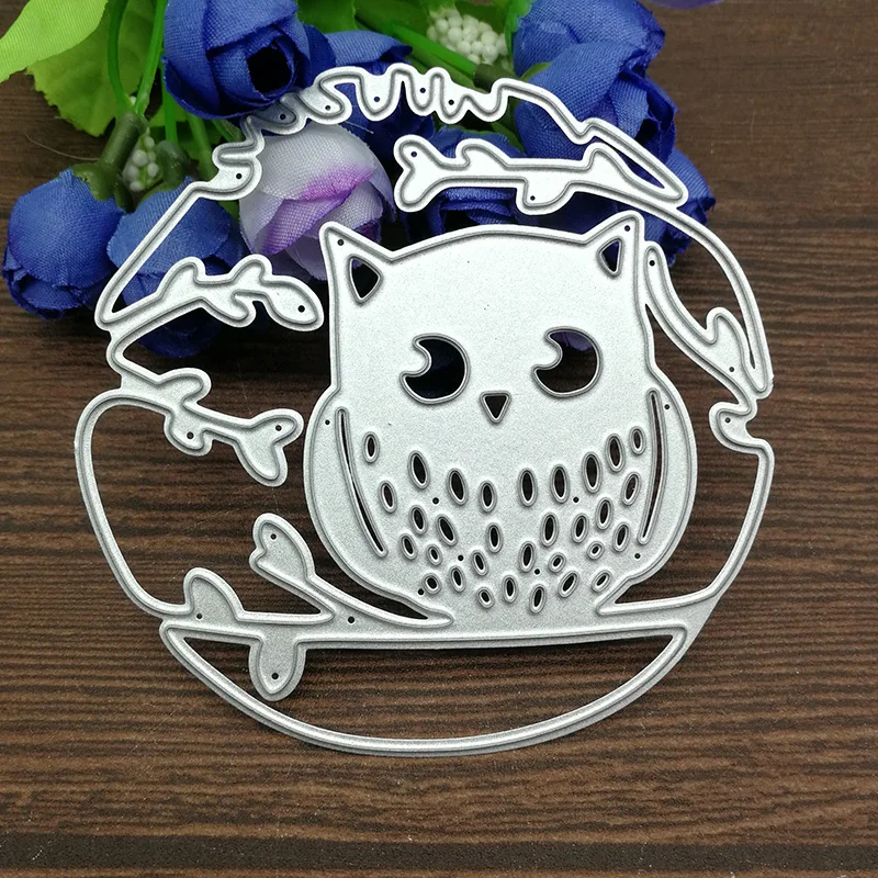 

Branch owl lace Metal Cutting Dies Stencils For DIY Scrapbooking Decorative Embossing Handcraft Die Cutting Template