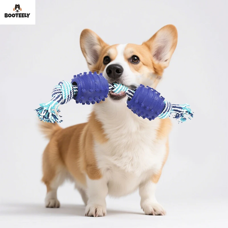 Hundespielzeug, Baumwollseil, doppelter Knotenball, bissfest, Zahnreinigungsspielzeug, Ball, Haustierspielzeug, bissfestes Hundespielzeug für kleine Hunde