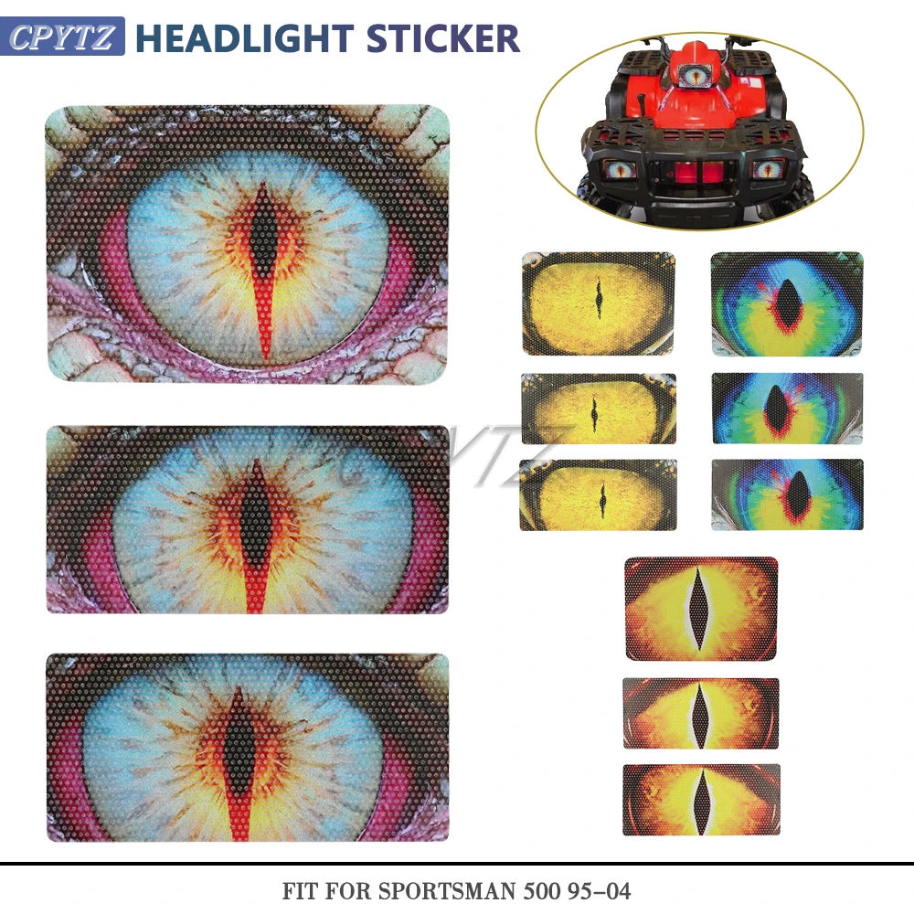 

Fit for Sportsman 500 4X4 HO 1997-2001 Left & Right headlight protection sticker Headlight Eye Graphics Kit Decal