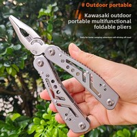 All-steel Multifunctional Folding Pliers, High Manganese Steel Pointed Nose Pliers, Portable Universal Pointed Nose Pliers,