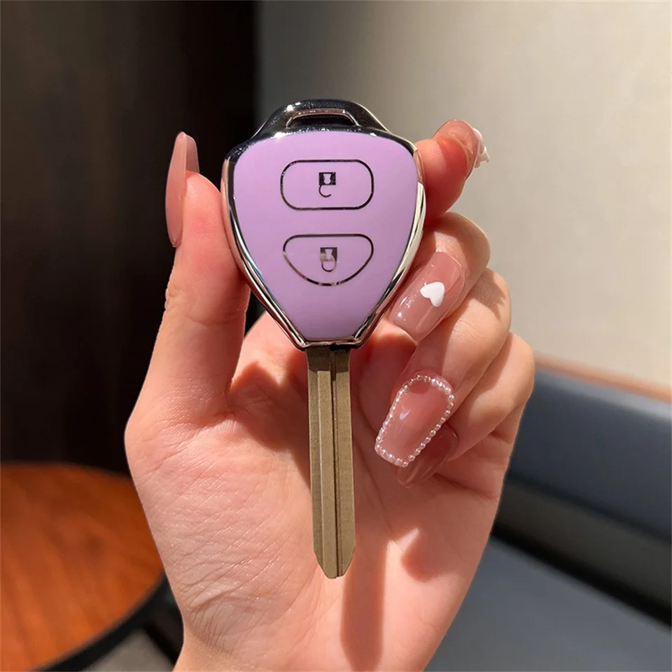 トヨタ,カローラ,ヴィオス,カムリ,ヤリス,レイバ4,ハイラックス,クルーザー,フコブ,バッグ,2, 3, 4ボタン用の車のキーケースカバー