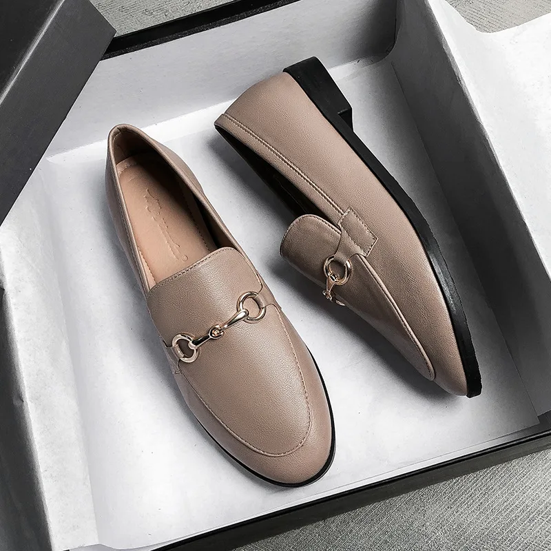 Mocasines informales sin cordones para mujer, zapatos planos de lujo, diseño de cuero de calidad, mocasines Retro para mujer, primavera 2024