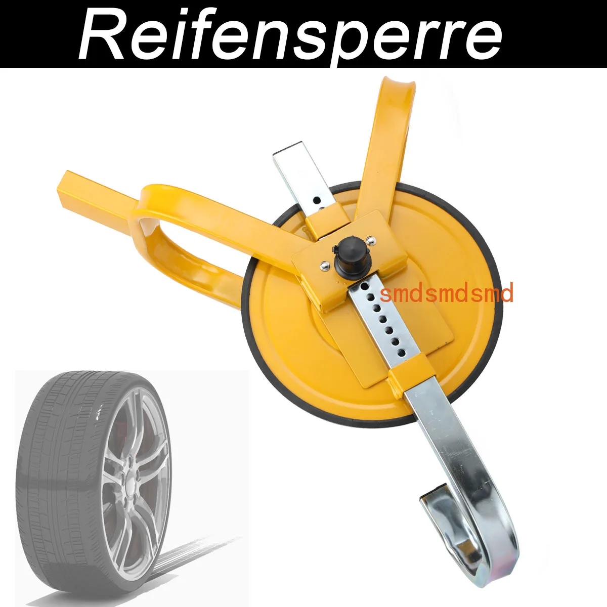 Car Anti-theft Tire Lock Portable Foldable Three-prong Tire Lock Steel Material Durable Anti-theft Lock