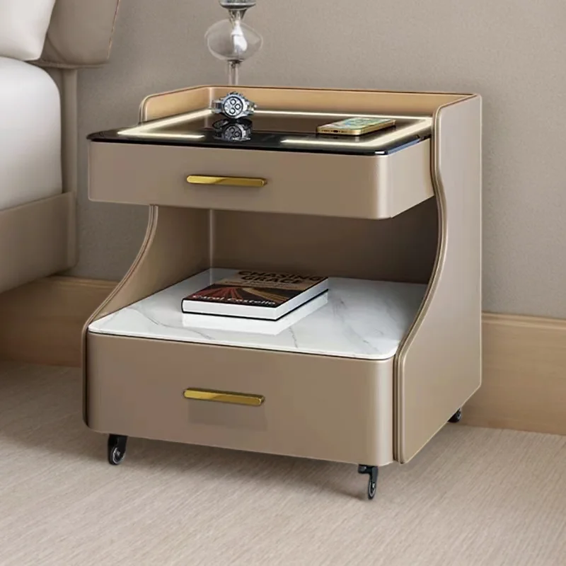 

Storage Bed Side Table Nordic Bedside Room Locker Floating Nightstand Night Designer Desk Drawer Muebles Headboard Cute LT