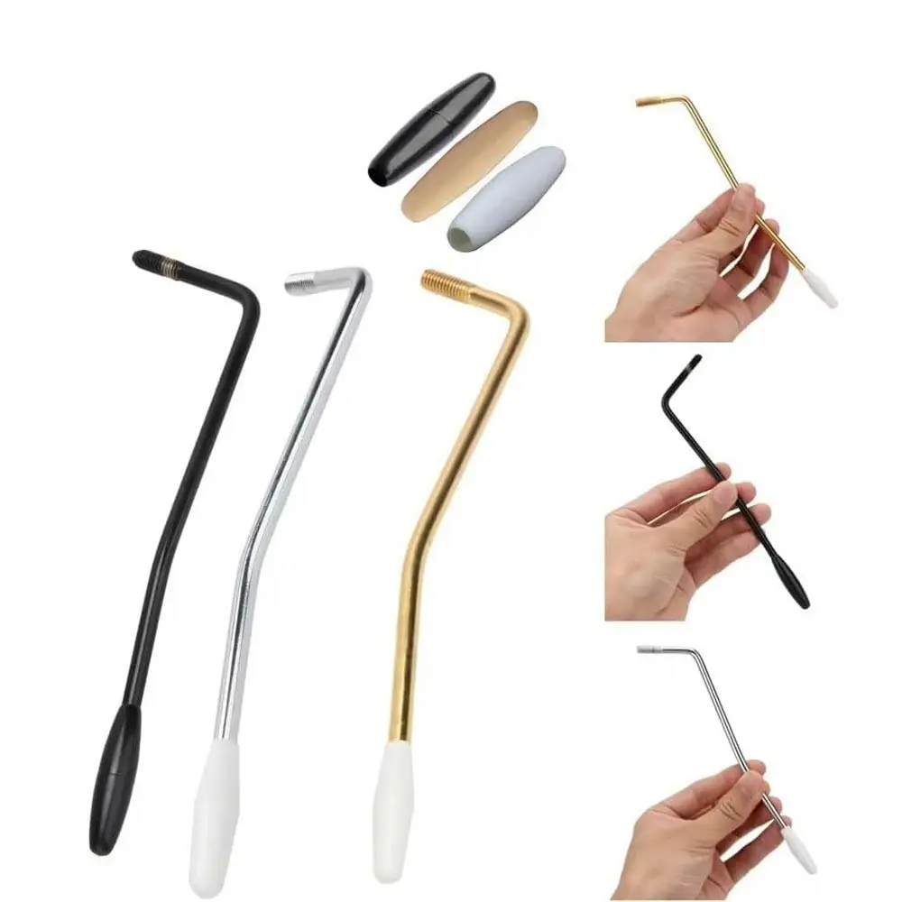 6Pcs/Set M5/6 Thread Electric Guitar Tremolo Arm 3 Colors With Tip Guitar Vibrato Arm Single Shake Threaded Metal
