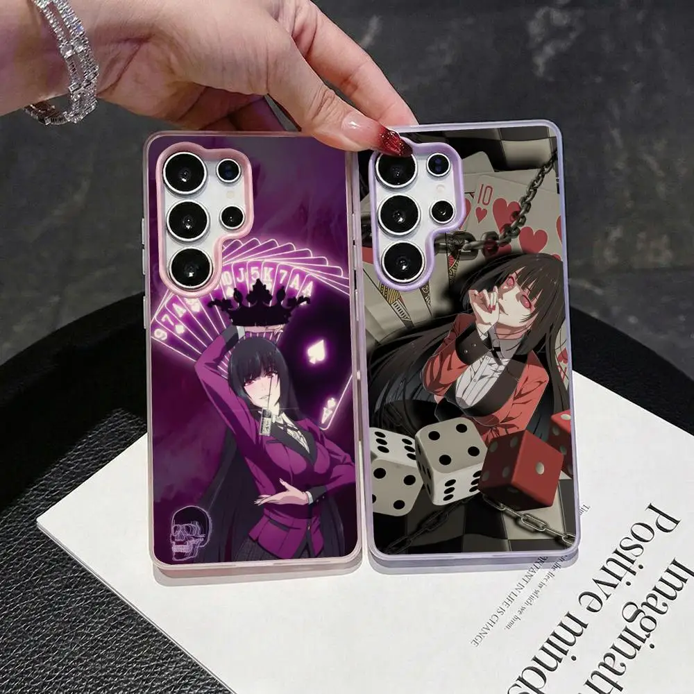 Mystic Square Yumeko Anime Phone Case 2-in-1 Detachable Clear Case for Samsung S26-S22 Multi-Color Card Holder Soft TPU