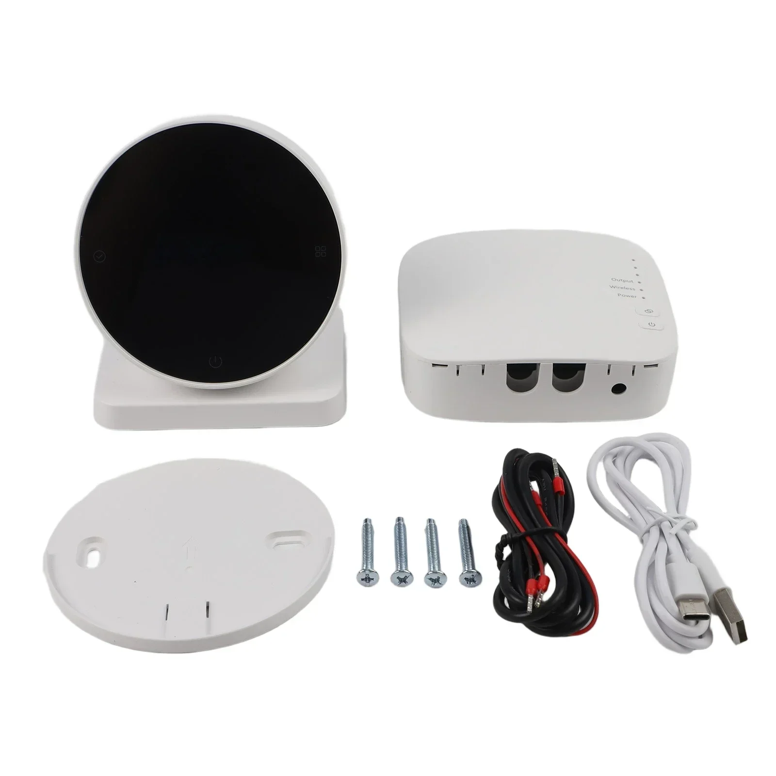 White Wall-mounted Thermostat Temperature Controller For Boiler Compact Design 86mm X 86mm Energy Consumption Efficiency