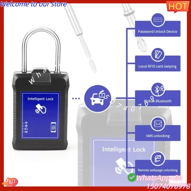2026 Cargo Security Smart 4G Tracking Lock Unauthorized RFID Swipe Alert Built-in Battery