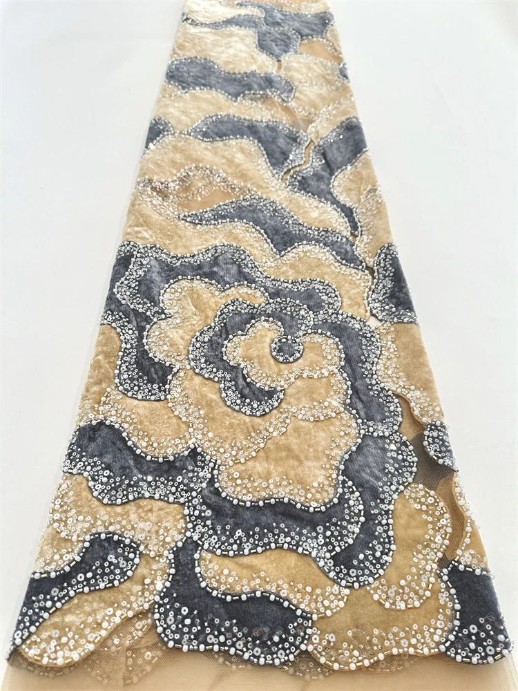 Лучшее качество, новейшее мягкое элегантное нежное австрийское французское тюлевое сетчатое кружево с бусинами для свадебного вечернего платья