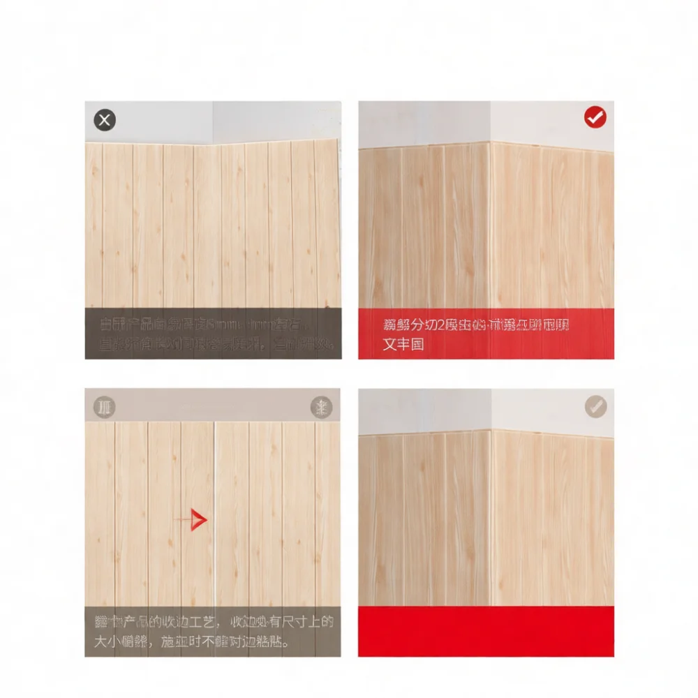Peel And Stick 3D Foam Wall Paper Waterproof Wood Texture Decorative Sticker For Living Room Bedroom Kindergarten Background