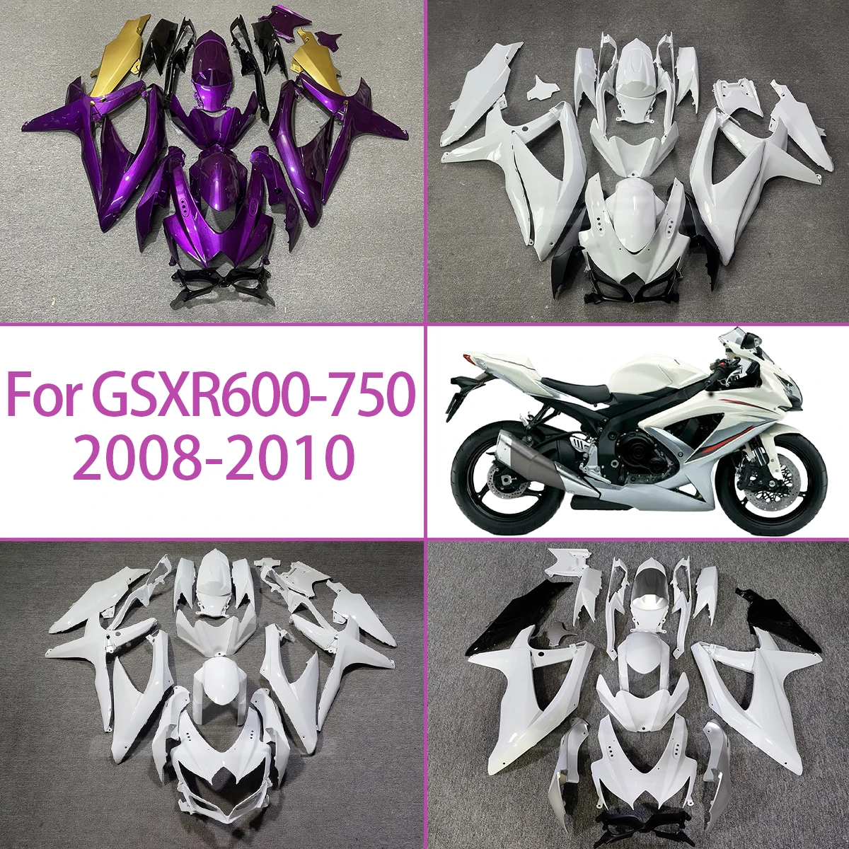 

Custom Fairings Fit For SUZUKI 2008-2010 GSXR 600-750 Injection Trending Colors Fairing Kit 08 09 10 GSXR600 GSXR750