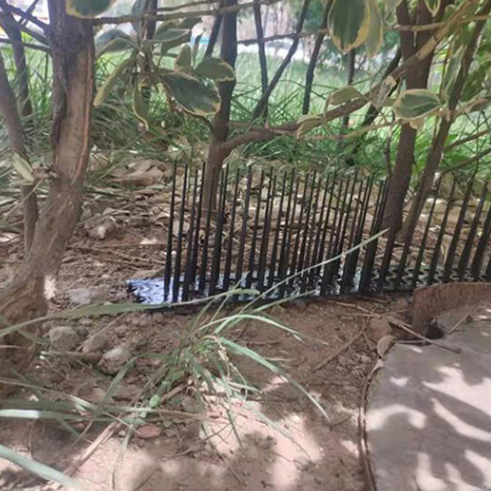 

3 Pcs Bird Deterrent Spikes Anti Climb for Fence outside Black Plastic Wall Garden Security