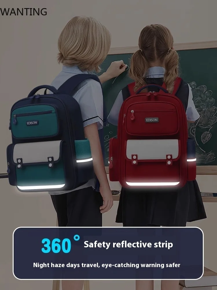 2024 High Capacity Children School Bags British Style Kids Backpack In Primary Schoolbag For Teenager Boys Waterproof Backpacks