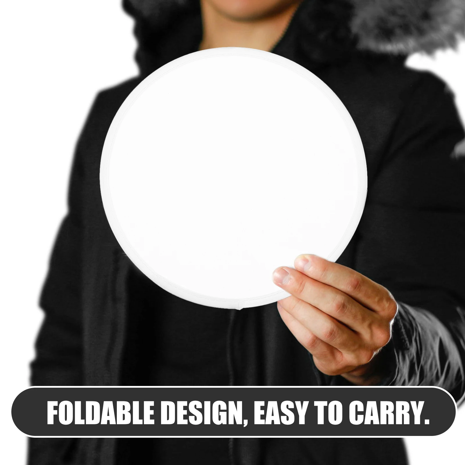 

2pcs Folding For Women Lightweight Round Hand Portable Foldable Dance Performance Comfortable Cooling Handheld Fan Easy Carry