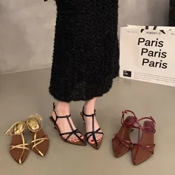 Comfortschoenen voor dames 2025, sandalen, klompen, sleehak, zomerhakken, toenemende hoogte, nieuw platform buiten, fluweel, meisjes, lage wrijven