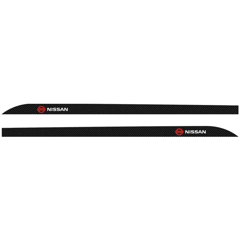 2pcs Car Side Skirt Sill Carbon Fibre Body Protection Sticker For Nissan Nismo Tiida Sylphy Teana Trail T30 T32 Qashqai J10 J11