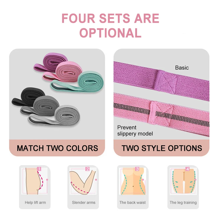 3 Pack Long Resistance Bands Set Fabric Elastic Fitness Bands for Working Out Pull up Assist Exercise Bandspromote sales