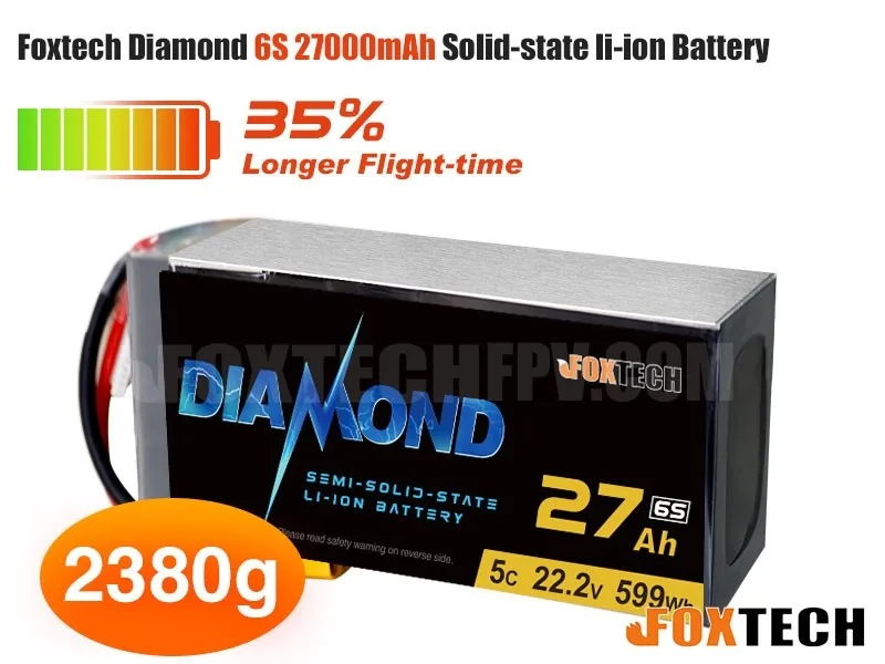 Diamond 6S 27000mAh Semi-solid State Lipo Battery for Multicopter, Helicopter and UAV