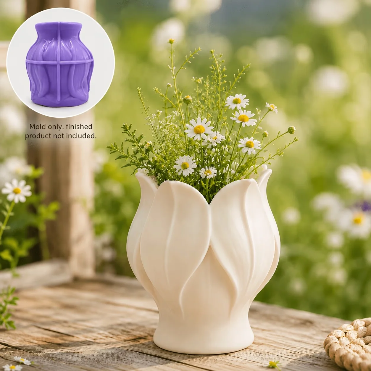 Tulip petal silicone mold, exquisitely textured, handmade DIY flower pot/decorative ornament, perfect for floral gifts and home