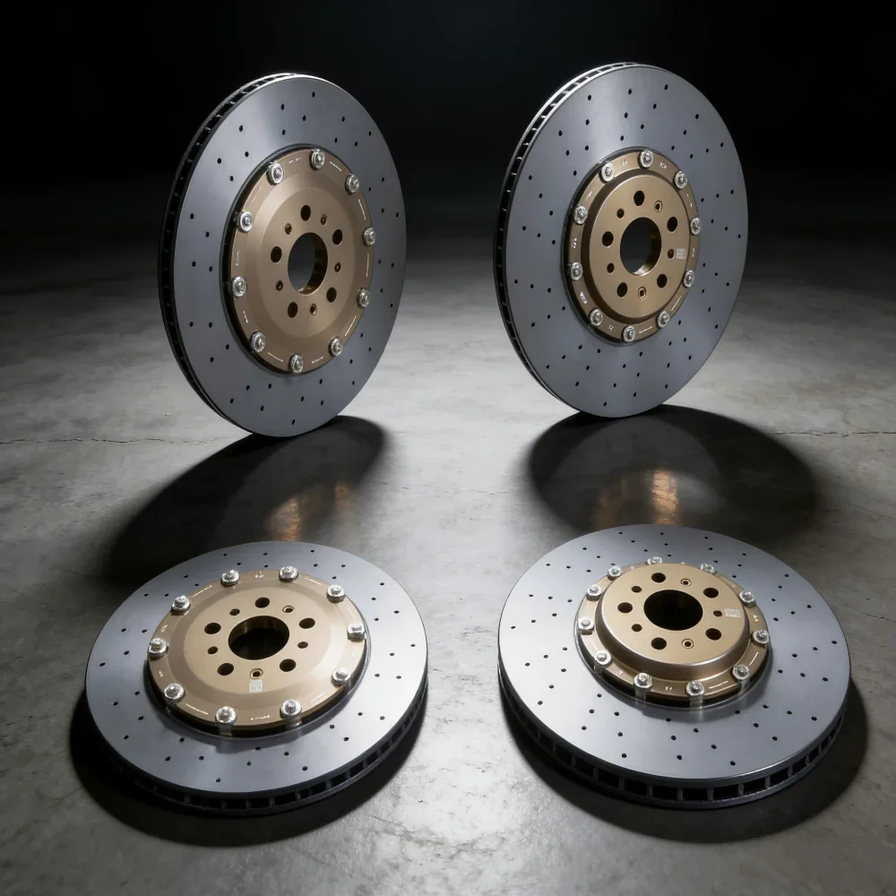 In Stock Short Fiber Carbon Ceramic Brake 355*32MM High Performance Direct Fit Low Noise for B-M-W AU-DI BEN-Z To-yo-ta Ni-ssan